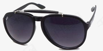 專業(yè)設(shè)計(jì)利器 黑色雷朋有框墨鏡高清PNG素材免費(fèi)下載